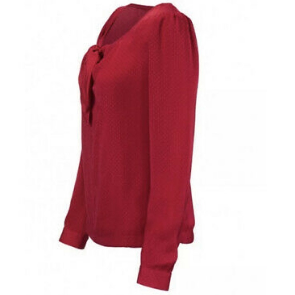 🌸 CAbi Knot Blouse Firebrick Red NWT